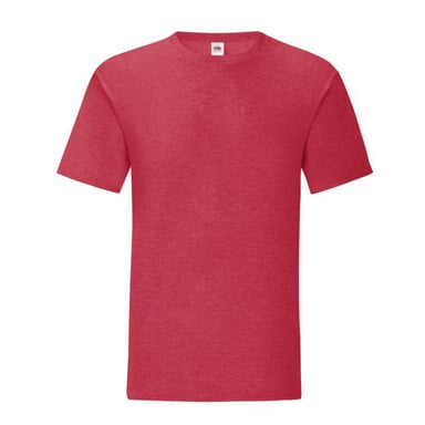 Fruit Of The Loom Mens Iconic 150 T-Shirt (Red Heather)