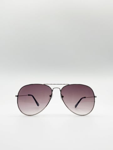 Classic Aviator Metal Frame Sunglasses