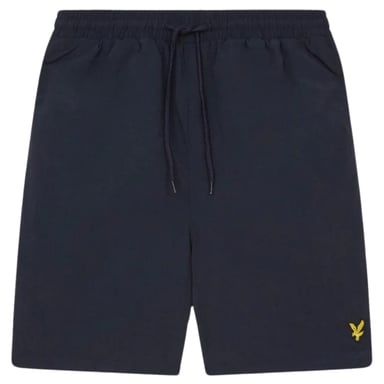 Shorts de baño azul marino oscuro con logo de la marca Lyle & Scott