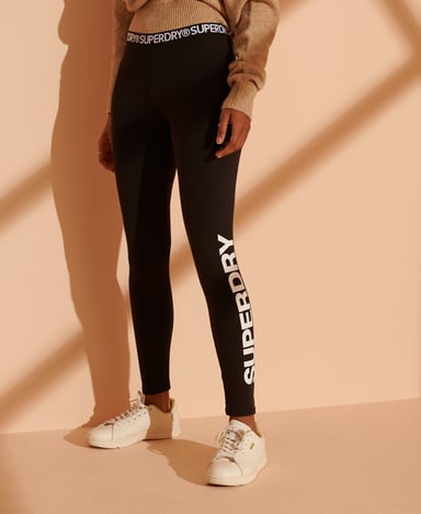 Leggings Superdry para mujer con logotipo y cinturilla elástica