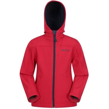 Mountain Warehouse Childrens/Kids Exodus Water Resistant Soft Shell Jacket (Red)