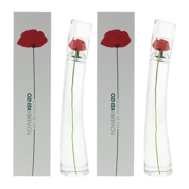 Flower By Kenzo Eau de Toilette 50ml Spray For Her x 2