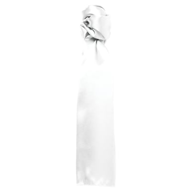 Premier Scarf - Ladies/Womens Plain Business Scarf (White)