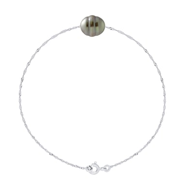 Bracelet Real Cultured Tahiti Pearl Circled 9-10 mm