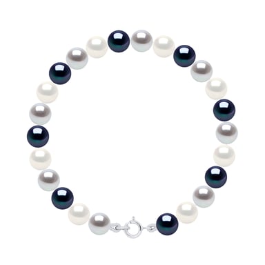 Bracelet of Real Cultured Freshwater Pearls Round 6-7 mm