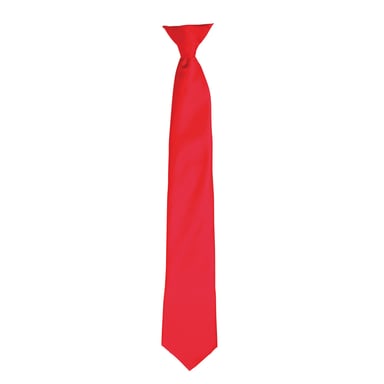 Premier Colours Mens Satin Clip Tie (Strawberry Red)