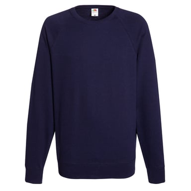 Fruit Of The Loom Mens Lightweight Raglan Sweatshirt (240 GSM) (Deep Navy)