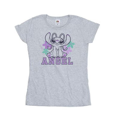 Disney Womens/Ladies Lilo & Stitch Angel Cotton T-Shirt (Sports Grey)