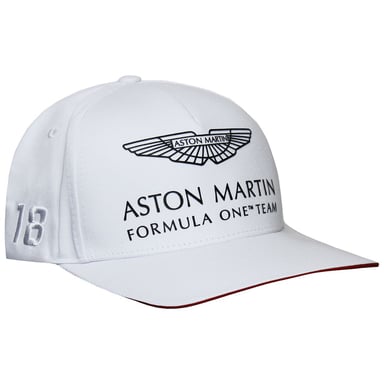 Gorra blanca oficial de Aston Martin F1 Driver Lance Stroll para hombre
