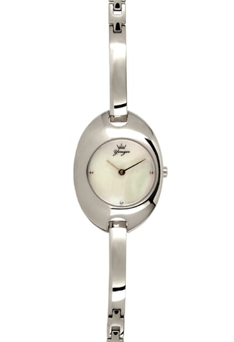 Yonger y Bresson: reloj plateado con esfera blanca