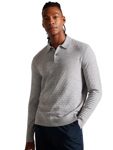Ted Baker Polo de punto de manga larga para hombre - Morar