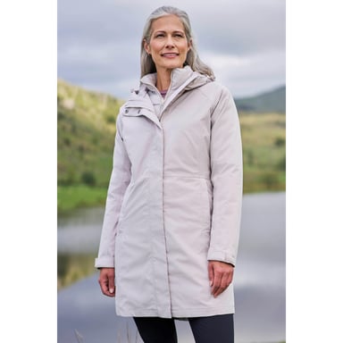 Mountain Warehouse Womens/Ladies Alaskan Long 3 in 1 Jacket (Light Beige)
