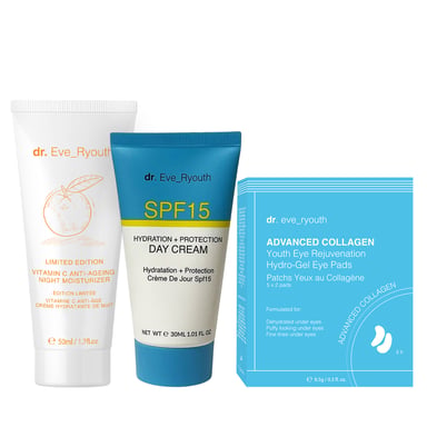 Vitamina C Crema Hidratante de Noche (Edición Limitada) + Youth Eye Rejuvenation Hydro-gel Eye Pads
  + SPF15 Hidratación + Protección crema de día 30 ml