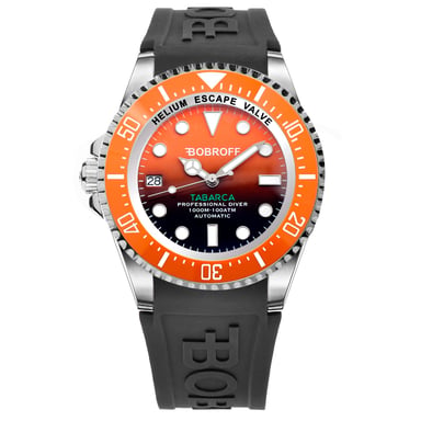 Bobroff Reloj de hombre Automático plata naranja