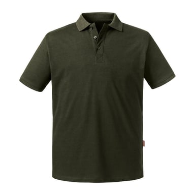 Russell Mens Pure Organic Polo (Dark Olive)