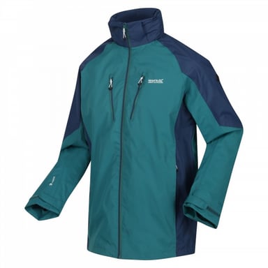 Regatta Mens Calderdale IV Waterproof Softshell Hooded Walking Jacket (Pacific Green/Admiral Blue)