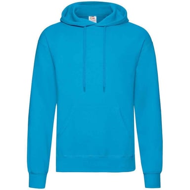 Fruit Of The Loom Adults Unisex Classic Hooded Sweatshirt (Azure)