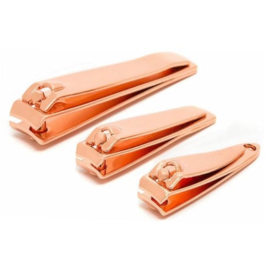 Set of 3 Nail Clippers Rose Gold, Keep Nails Trimmed with High Quality Dynamic