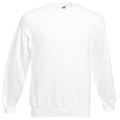 Fruit of the Loom Mens Classic 80/20 Set-in Sweatshirt (White)