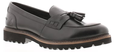 Hush Puppies Womens Shoes Loafers Flat Ginny Leather Slip On black