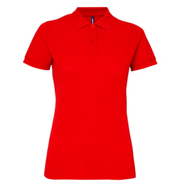 Asquith & Fox Womens/Ladies Short Sleeve Performance Blend Polo Shirt (Red)