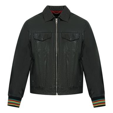 Diesel Chaqueta de cuero negra L-Light