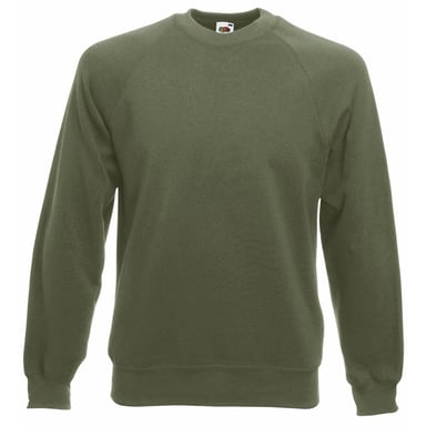 Fruit Of The Loom Mens Raglan Sleeve Belcoro® Sweatshirt (Classic Olive)