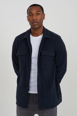 Navy Long Sleeve Fleece Shirt