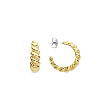 Pendientes Luxenter Intia acabado en baño de oro amarillo de 18K