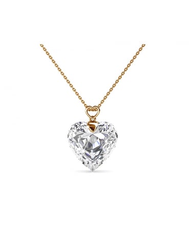 Colgantes corazón alegre - Oro y Cristal