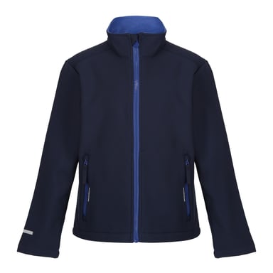 Regatta Childrens/Kids Ablaze 2 Layer Soft Shell Jacket (Navy/New Royal)
