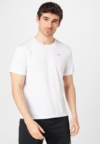 Camiseta de manga corta para hombre Nike Dri Fit Miler en blanco