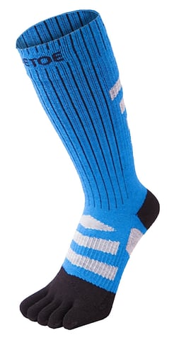 TOETOE - Calcetines de lana acolchados 3D Terry Walker para hombre y mujer - Negro y Azul