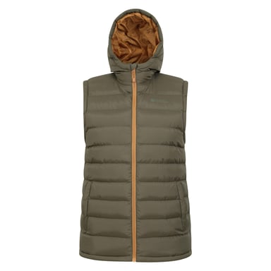 Mountain Warehouse Mens Seasons Hooded Padded Gilet (Dark Khaki)