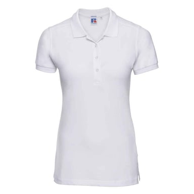 Russell Womens/Ladies Pique Stretch Polo Shirt (White)