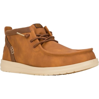 HEYDUDE Wally Mid GripR Classic Polyurethane Men's Cognac/Tan Boots