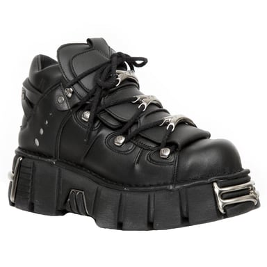 Botas góticas unisex de cuero vegano de New Rock M-106-VS1