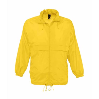 SOLS Unisex Surf Windbreaker Lightweight Jacket (Gold)