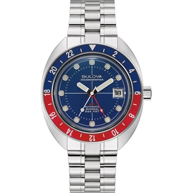 Bulova Oceanographer Men's Silver Watch 96B405