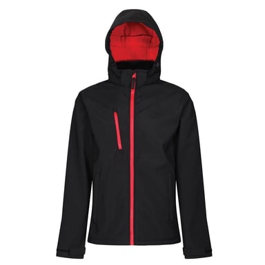 Regatta Mens Venturer Three Layer Soft Shell Jacket (Black/Red)
