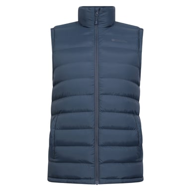 Mountain Warehouse Mens Seasons Faux Fur Lined Padded Gilet (Navy)