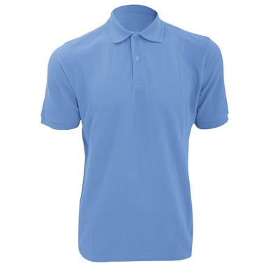 Russell Mens Ripple Collar & Cuff Short Sleeve Polo Shirt (Sky Blue)