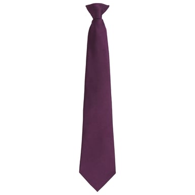 Premier Unisex Adult Colours Fashion Plain Clip-On Tie (Purple)
