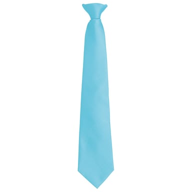 Premier Unisex Adult Colours Fashion Plain Clip-On Tie (Turquoise)