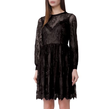 Lace skater dress and heart neckline