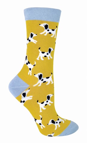 MISS SPARROW - Calcetines de bambú suaves y transpirables con forma de perrito para mujer
