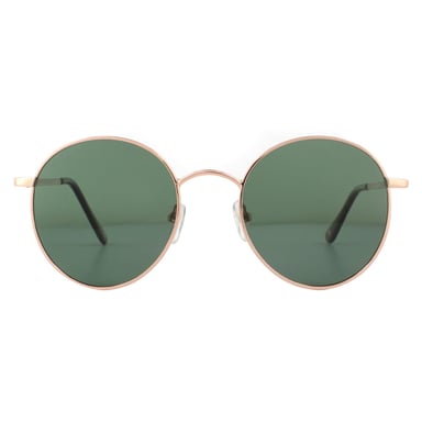 Gafas de sol polarizadas verdes G15 en rosa y oro para unisex Montana Round