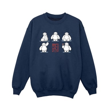 Disney Boys Big Hero 6 Baymax Many Poses Sweatshirt (Navy Blue)