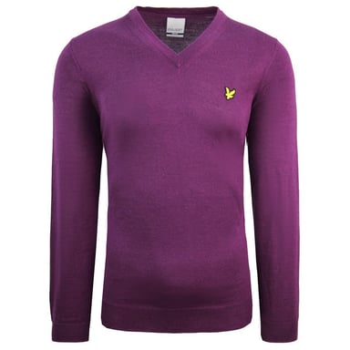 Suéter morado para hombre Lyle & Scott Golf