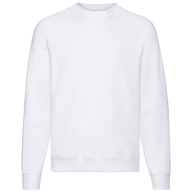 Fruit Of The Loom Mens Classic 80/20 Raglan Sweatshirt (White)